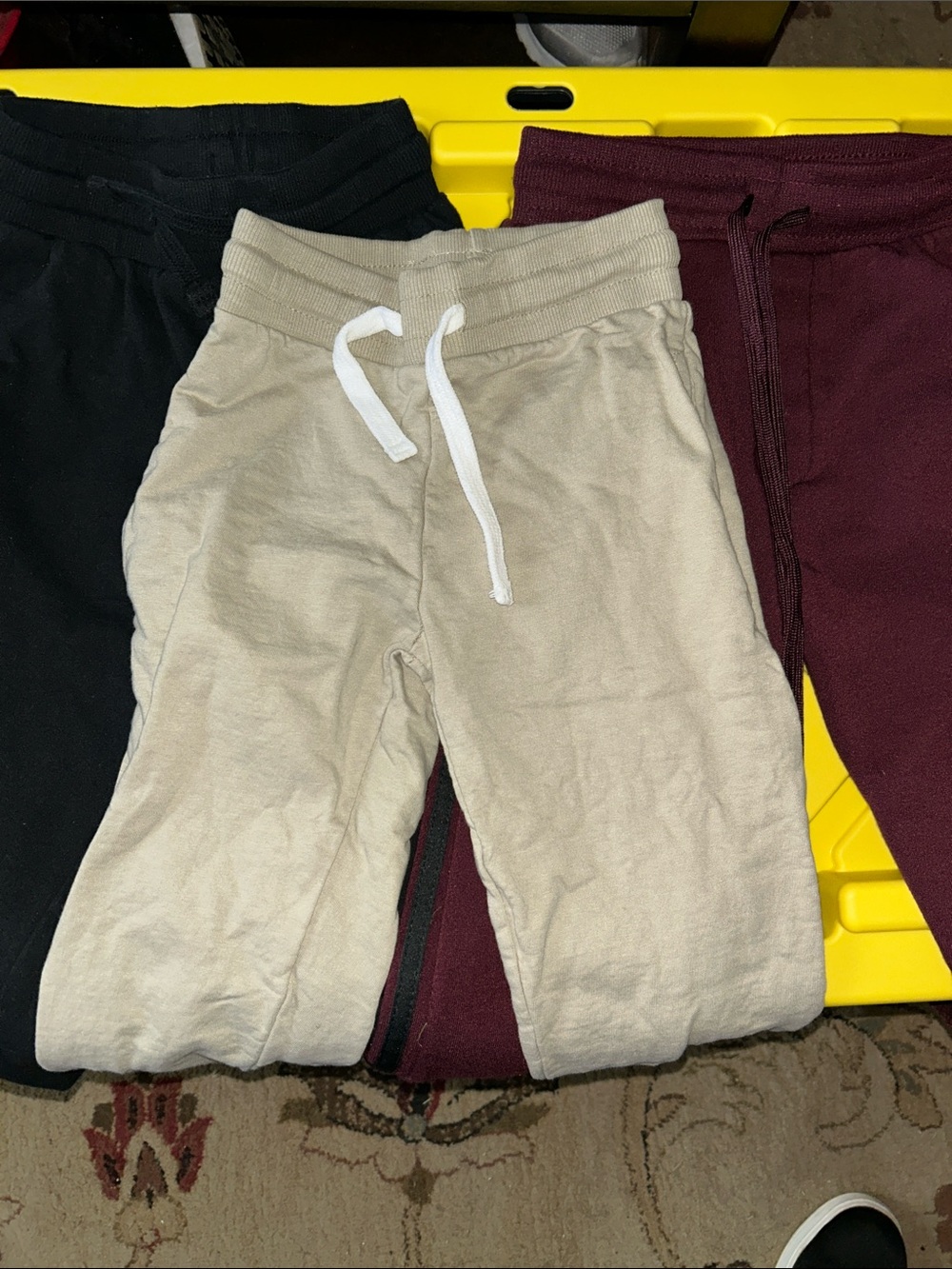 Kids Beige Drawstring Sweatpants - Cozy Everyday Joggers